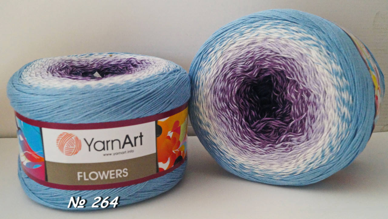 

Нитки пряжа для вязания секционная FLOWERS YarnArt Ярнарт Фловерс № 264, Разные цвета