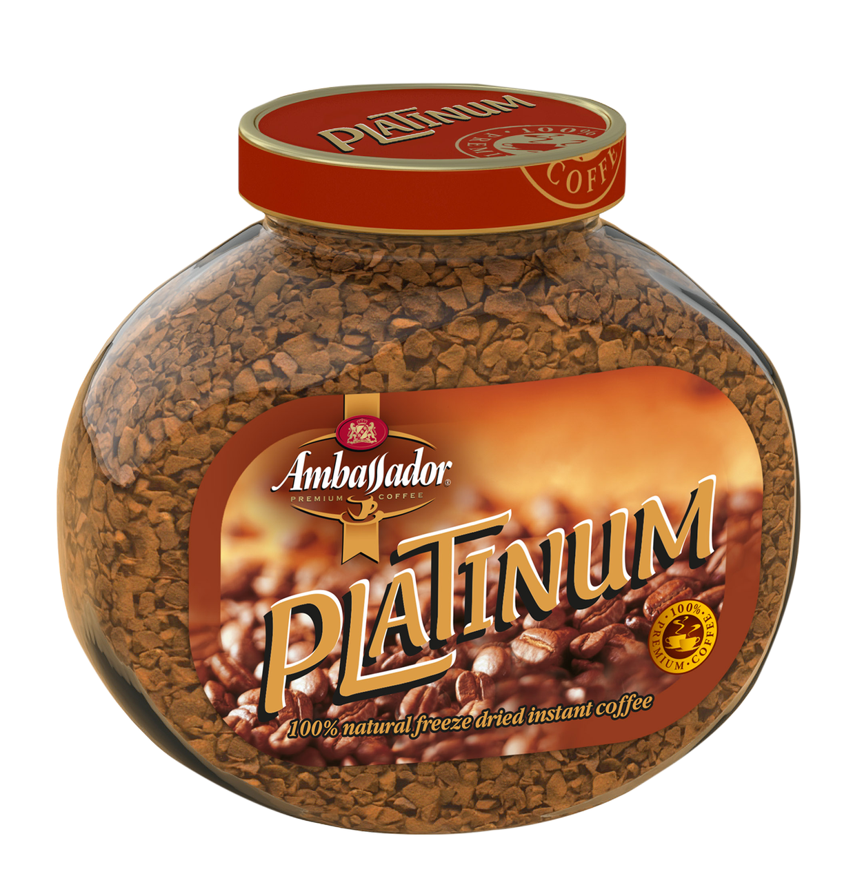 

/Кофе растворимый 95г*6 стклб Platinum AMBASSADOR