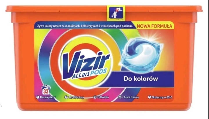 

Капсулы для стирки VIZIR Dotyk swiezosc 33штук (универсальные)Польша