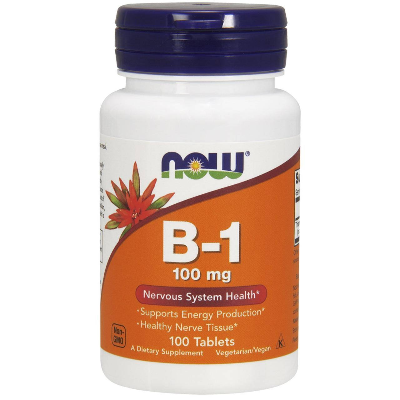 

Витамин В1 Vitamin B-1 Тиамин Now Foods, B-1, 100 мг, 100 таблеток