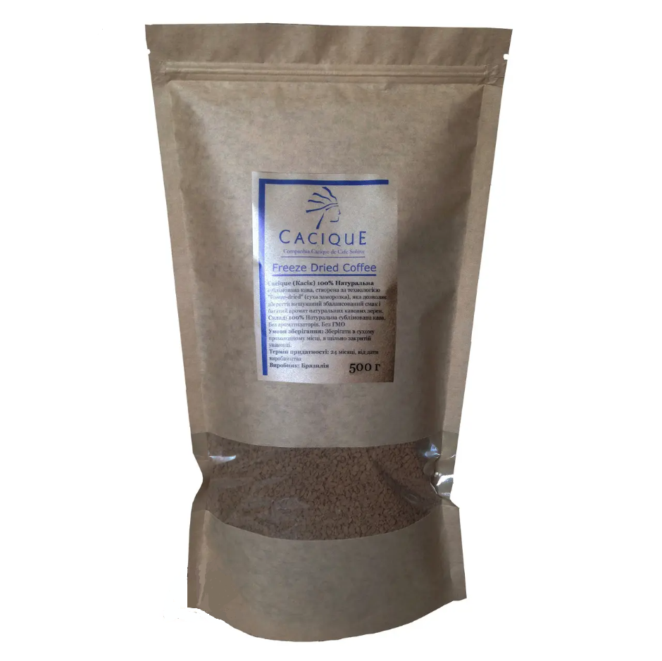 

Кофе растворимый Cacique | Касик крафт-пакет( 500 г) Бразилия
