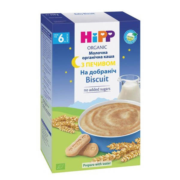 

Молочная каша HiPP Спокойной ночи, с печеньем, 250 г
