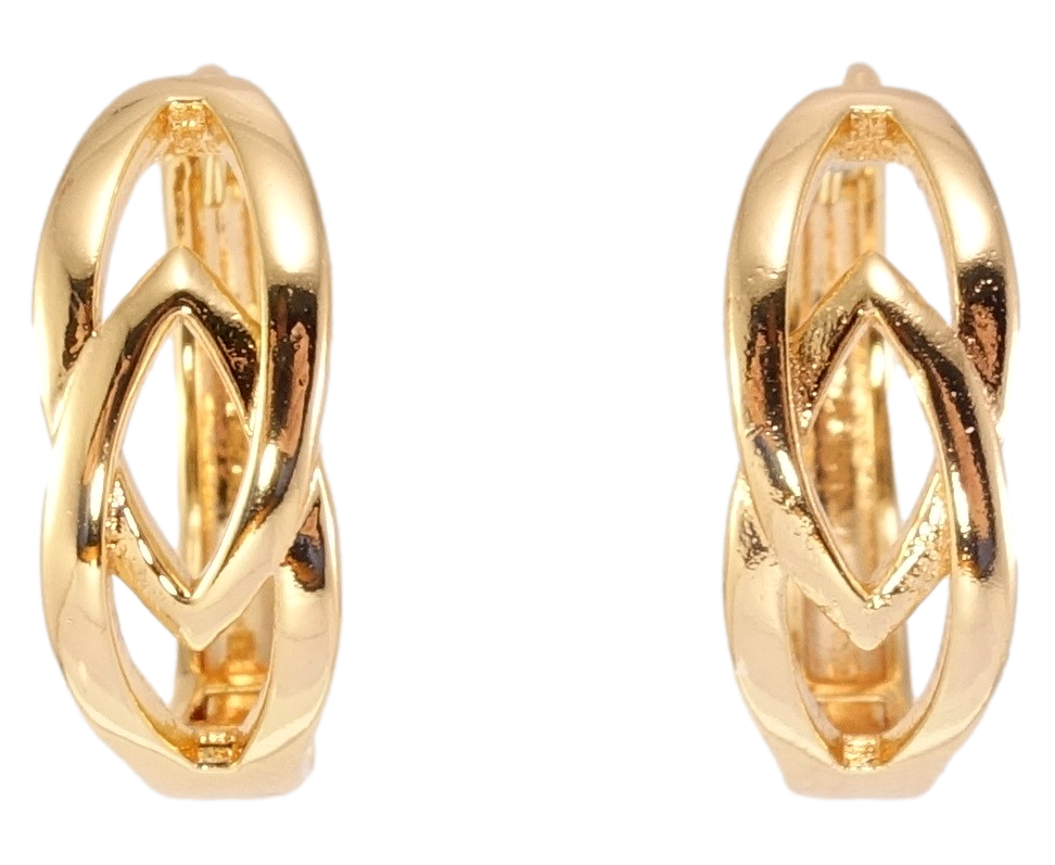 

Серьги Xuping M&L желтый оттенок колечки "Лили"