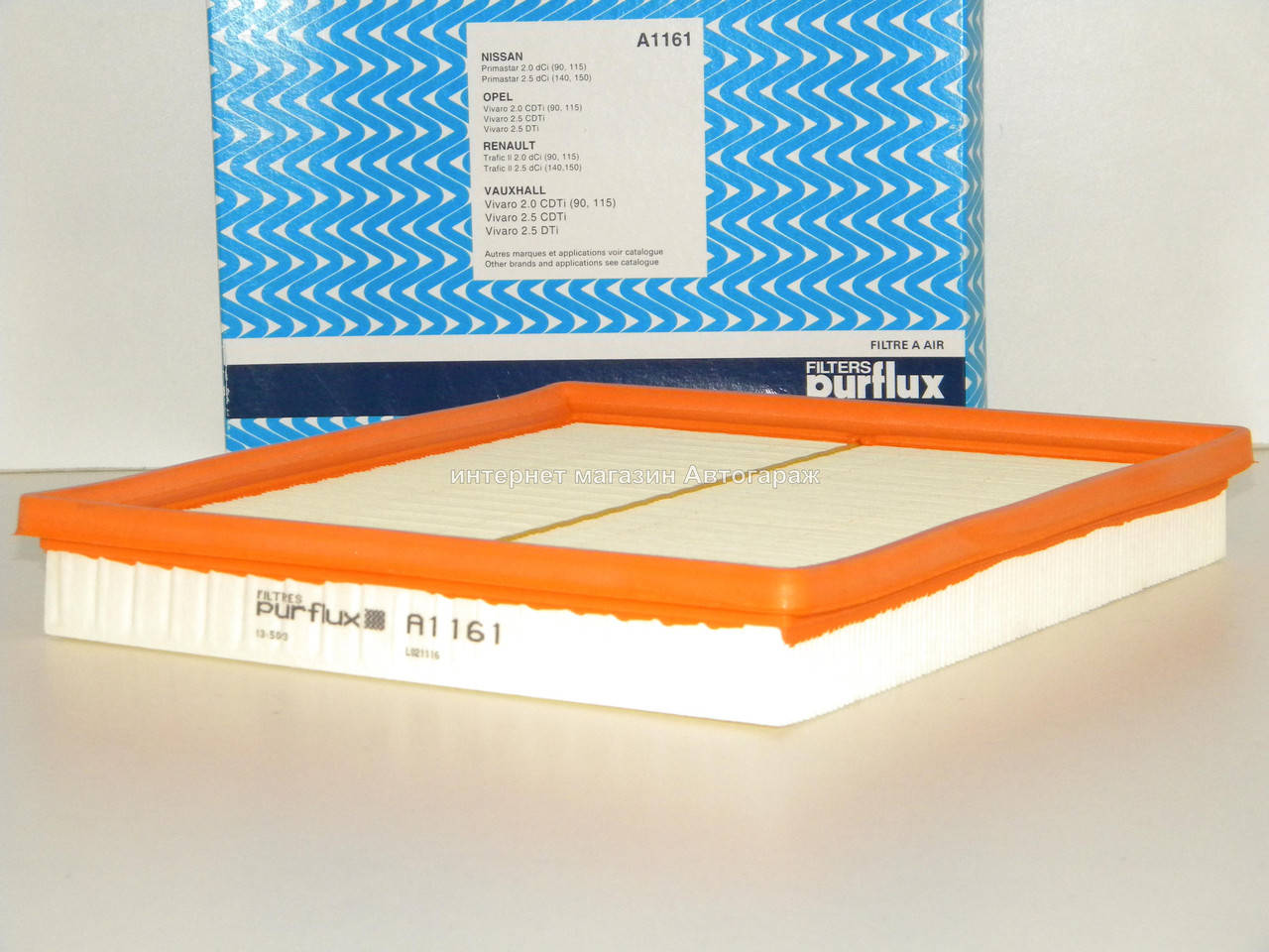 

Воздушный фильтр на Рено Трафик 2.0dCi + 2.5dCi — Purflux (Франция) - PX A1161
