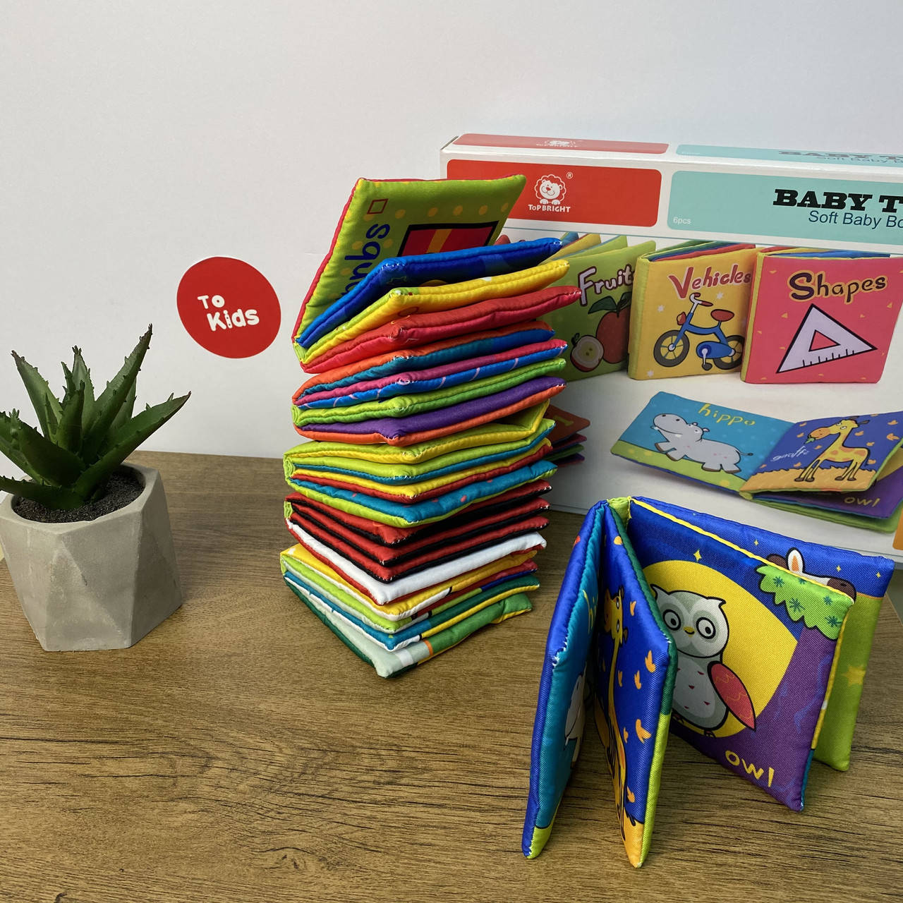 

Набор мягких шуршащих книжечек 6 шт Top Bright тактильные книжки