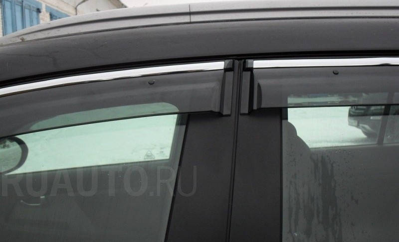 

Ветровики с хром молдингом Toyota Rav4 2013-2019