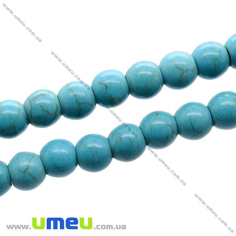 

Бусина натуральный камень Бирюза (синт.), 6 мм, Круглая, 1 шт (BUS-021645)