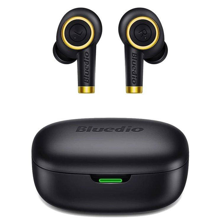 

Беспроводные Bluetooth наушники Bluedio Particle с зарядным кейсом на 650 mAh, Черный