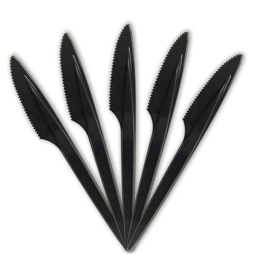 

Нож одноразовый столовый пластиковый черный Premium Black - 100 шт / одноразовые столовые приборы