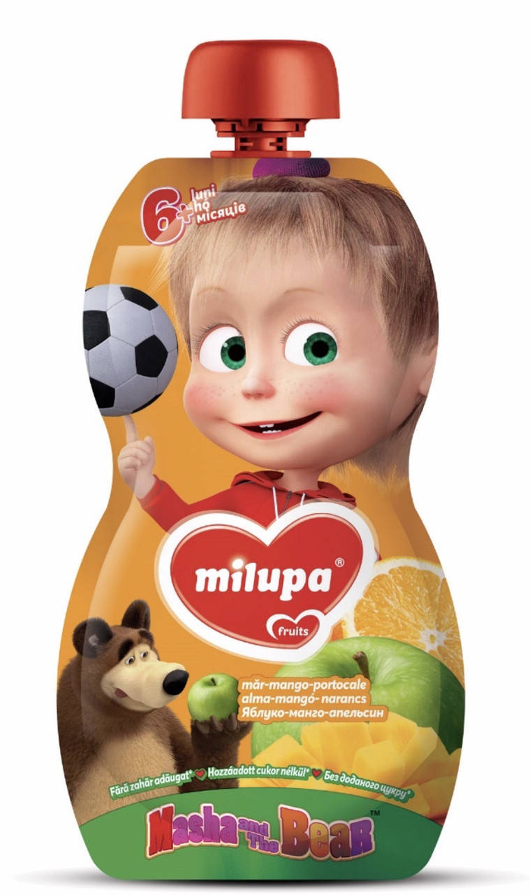 

Дитяче фруктове пюре Маша i Ведмiдь "Яблуко ,манго ,апельсин і морква" 100 гр від 6 міс