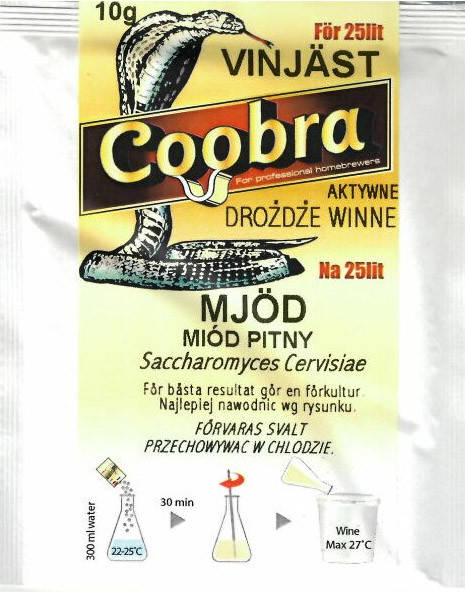 

Дрожжи для медовухи Coobra 10 г