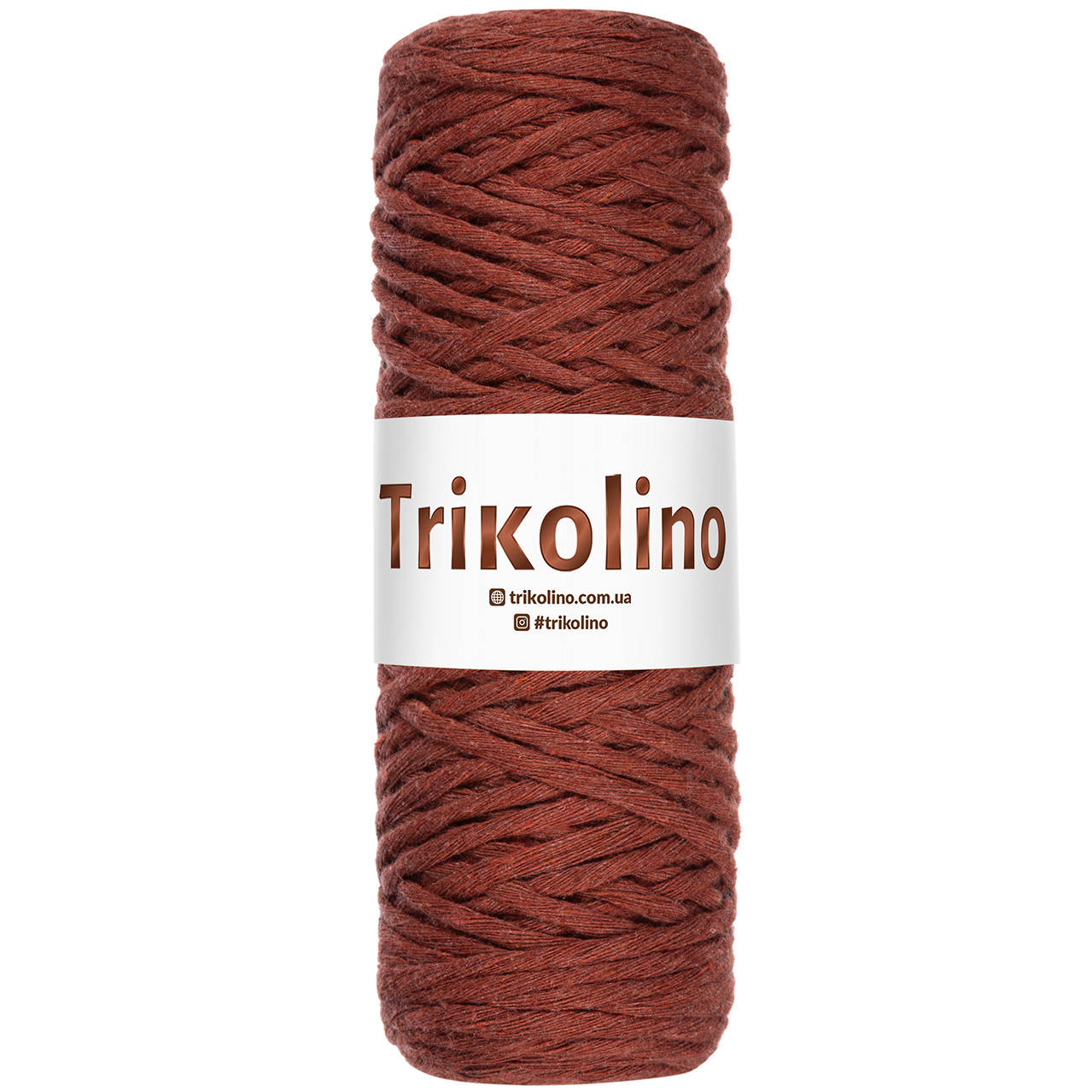 

Бавовняний шнур Макраме Теракот. 250 г, 60 м, 4-6 мм, Терракота
