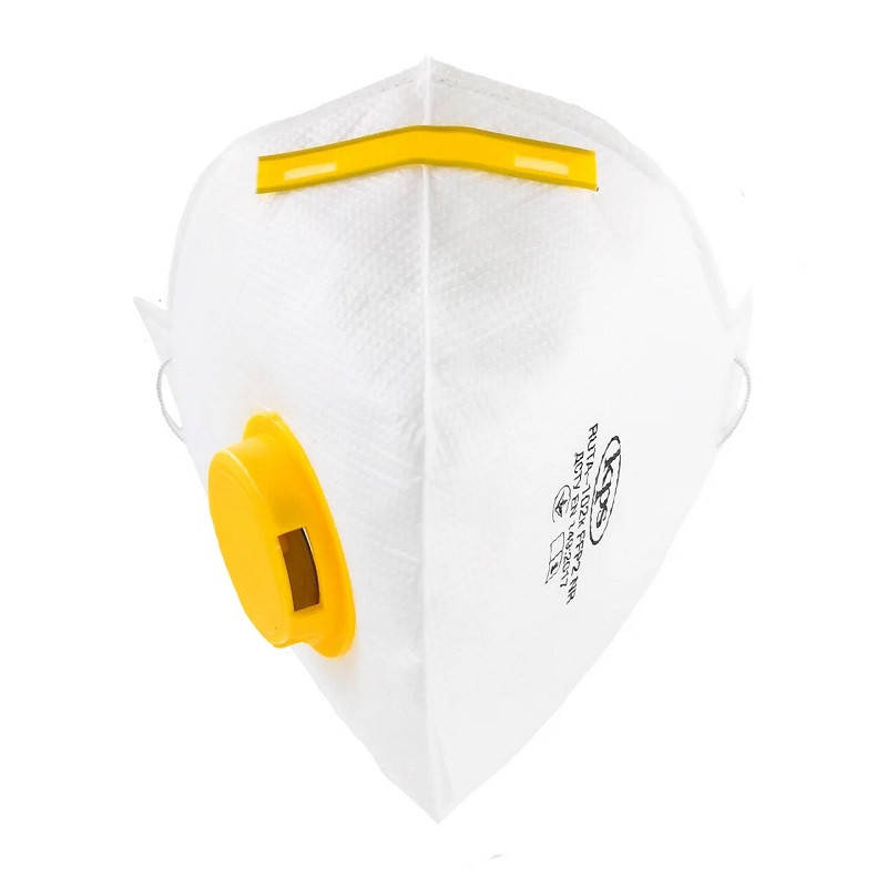 

Защитная Маска Респиратор с клапаном выдоха Микрон FFP2 Желтый, Белый