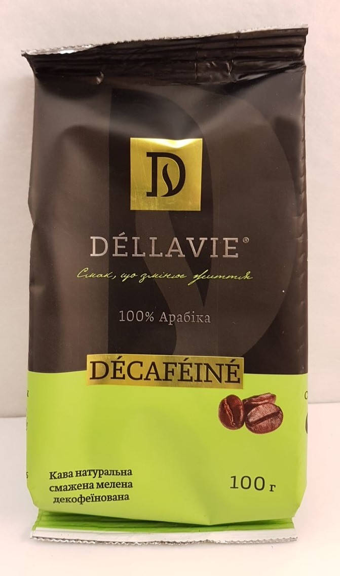 

Кофе молотый без кофеина Dellavie Decafeine 100г