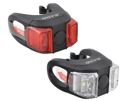 

Фонарик на велосипед Grey's силиконовые мигалки 2 штуки 2хLEDs 3 и 7lm 2XCR2032 работа до 140 часов (GR13100)