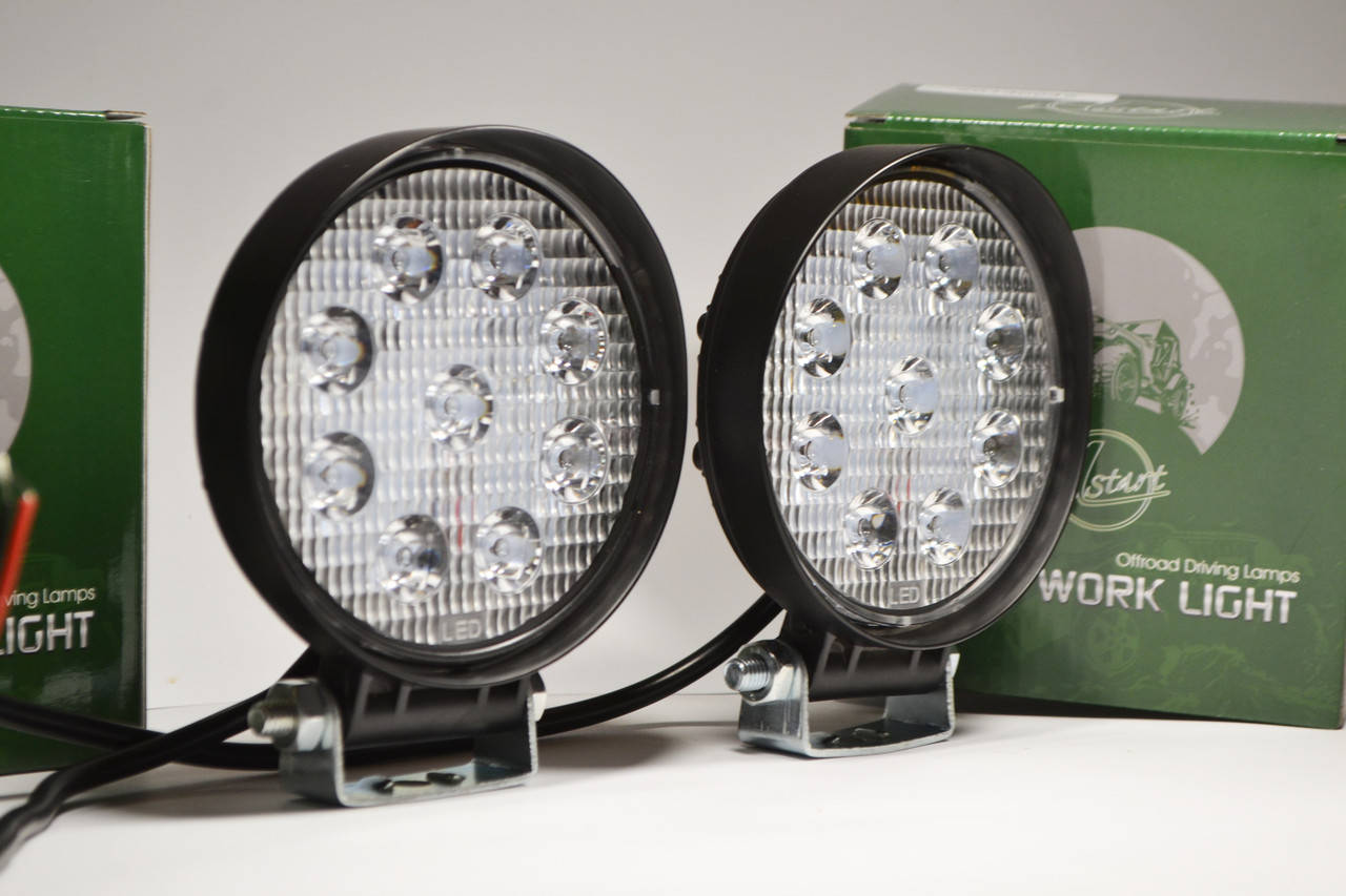 

Светодиодная LED фара круглая рабочая 27W/60° 27Вт,(3Вт*9ламп) (SLstart) (комплект), Белый