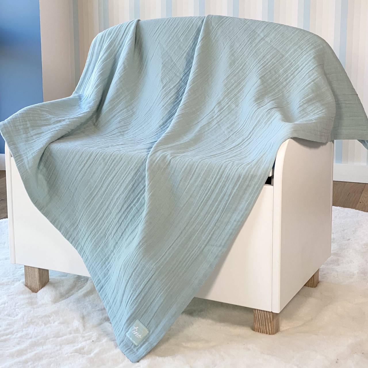 

Плед детский муслиновый TINO baby, бирюзовый, 80х100 см