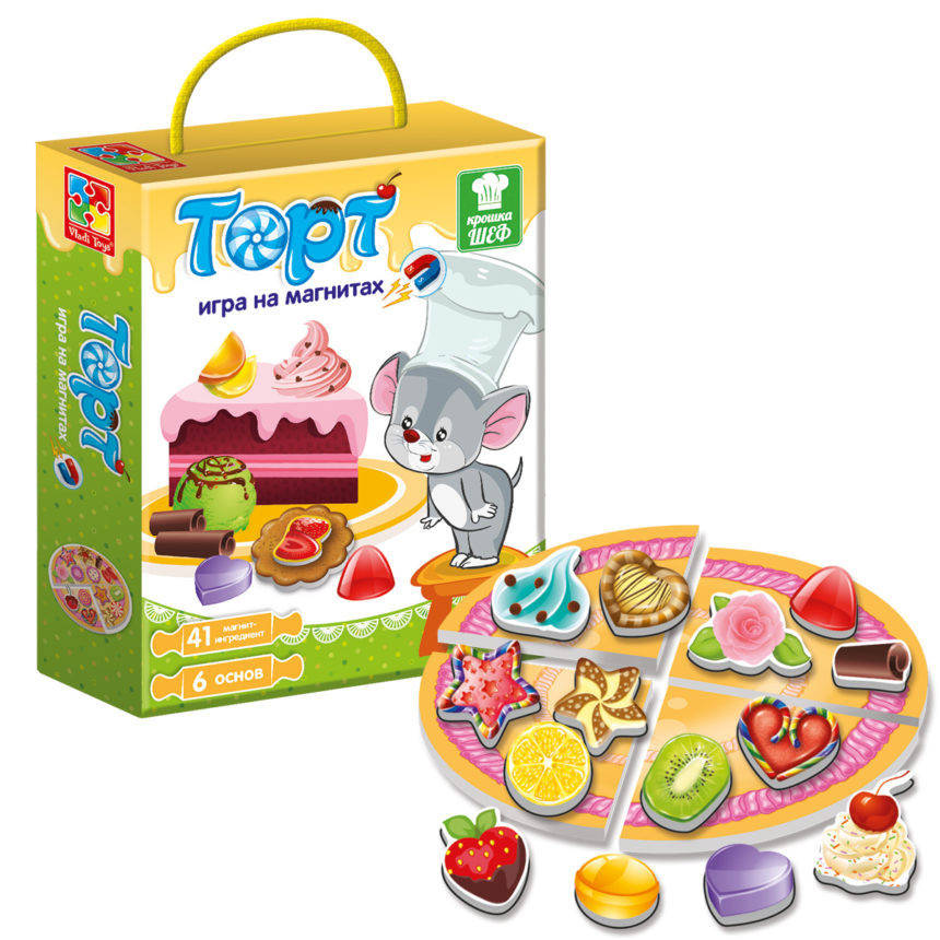 

Игра магнитная "Торт" VT3004-07 (рус), Land of Toys