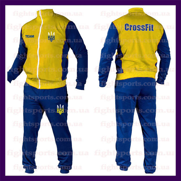 

Стильный Мужской Спортивный костюм Украина Кроссфит CROSSFIT UKRAINE Вышитые ЛОГО XL