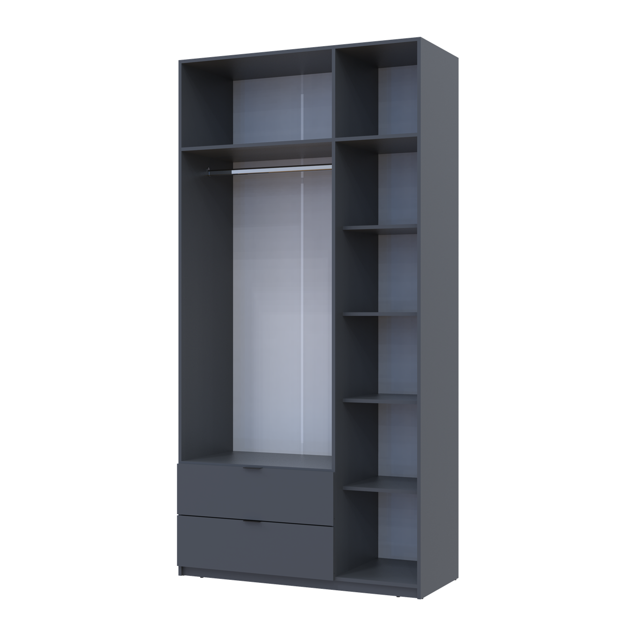 Розпашна Шафа для одягу Doros Лукас Графит 3ДСП 120х50х240 (80737797) 3