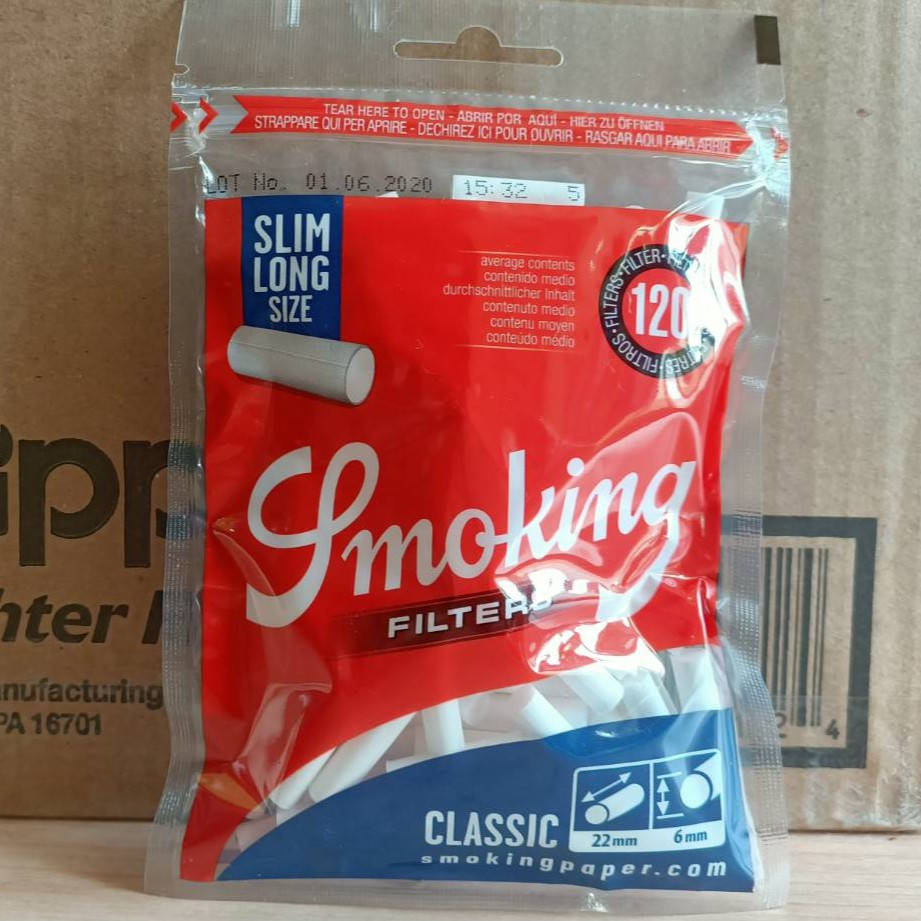 

Фильтры для самокруток Smoking Slim Long Size 120шт