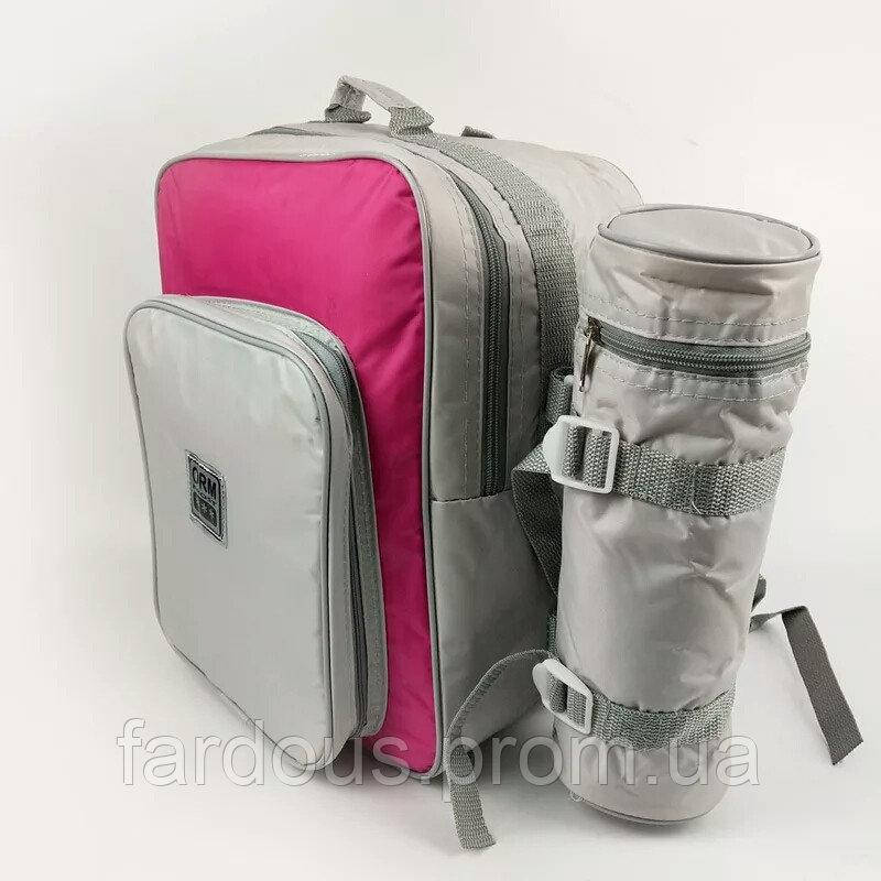 

Рюкзак с автономным отделом для термоса. Малиновый