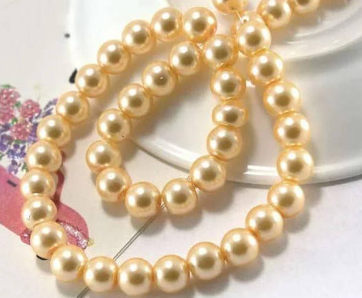 

Жемчуг стеклянный 8мм 75шт, бусины карамельные (сп5нг-1583)