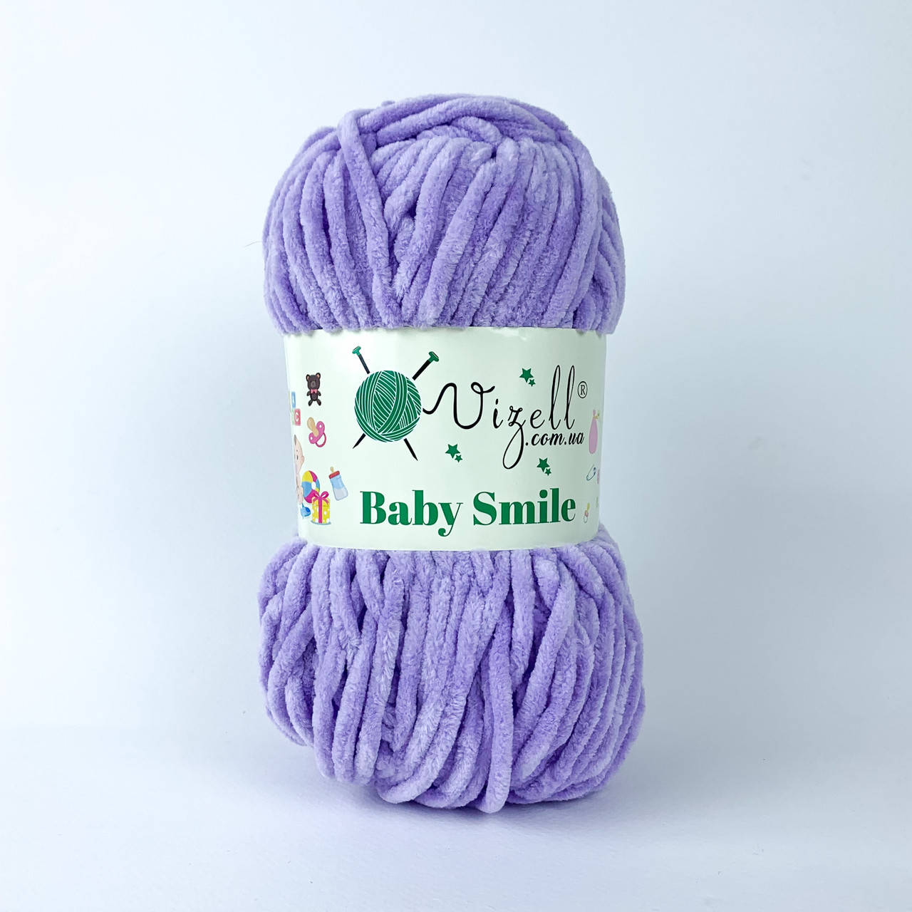 

Vizell Baby Smile (Визелл Беби Смаил) № 017 сиреневый (Пряжа плюшевая, нитки велюр для вязания)