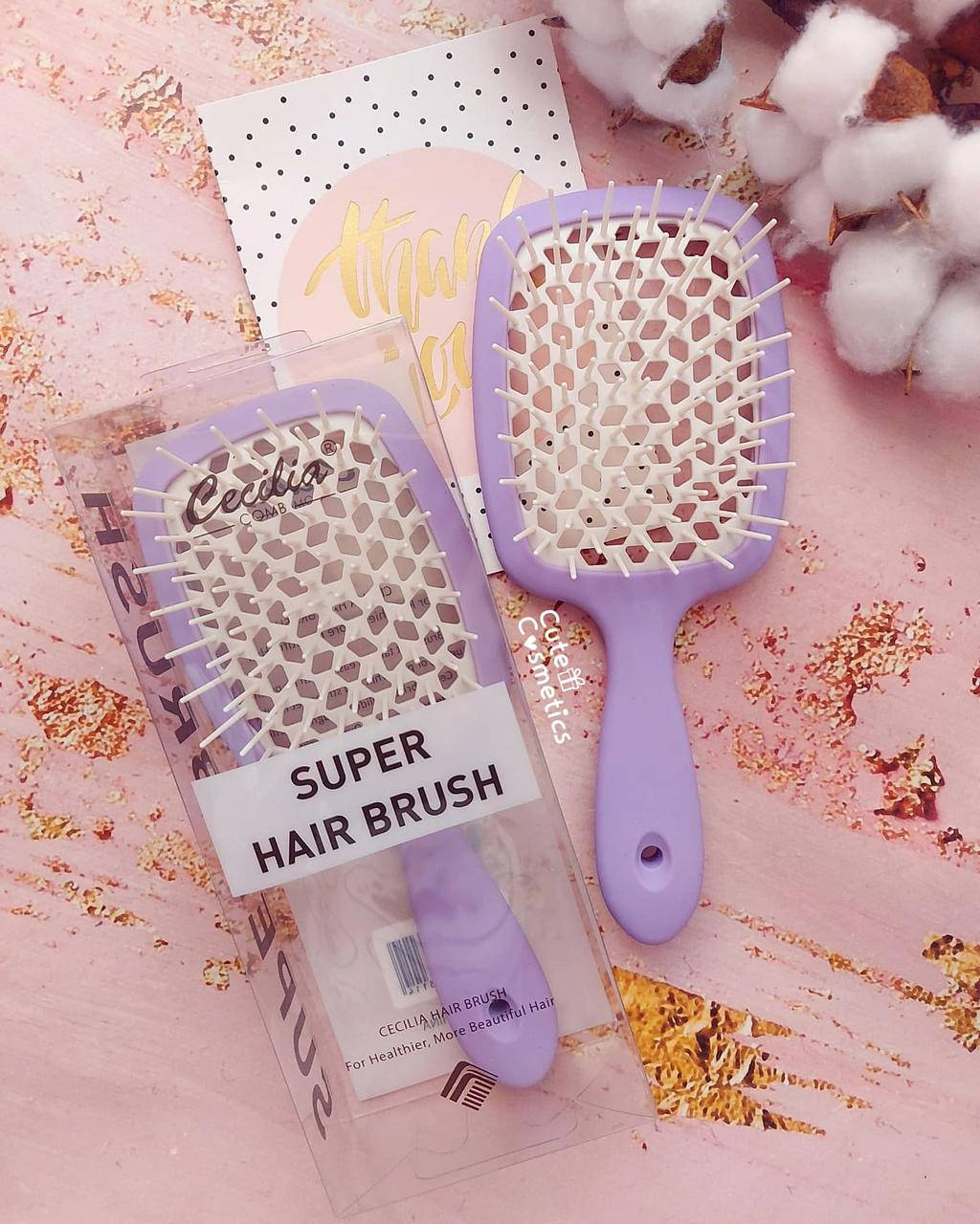 

Розчіска для волосся матова Cecilia Super Hair Brush . Фіолетова