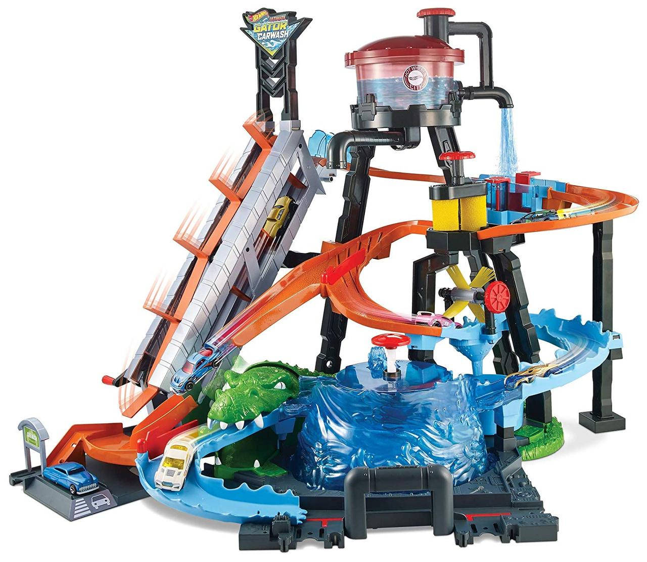 

Автомойка Mattel Hot Wheels Бешеная Невообразимая автомойка водонапорная башня FTB67
