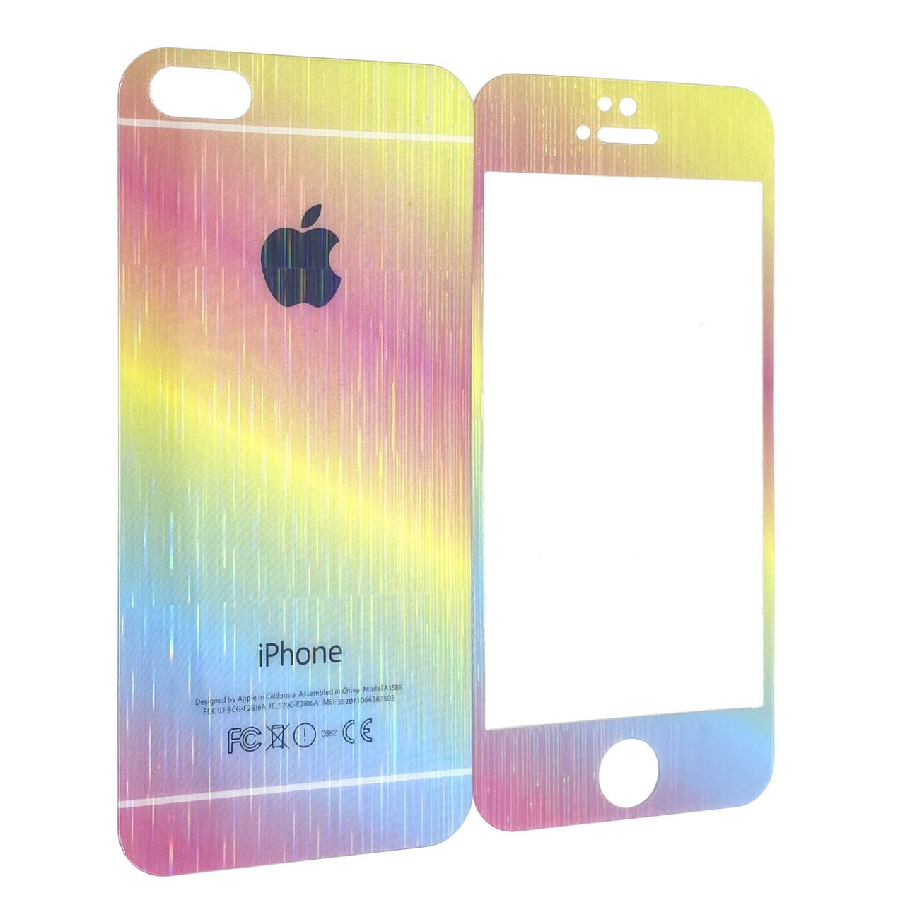 

Защитное стекло DK-Case для Apple iPhone 5 / 5S / SE радуга градиент back/face (multicolored)