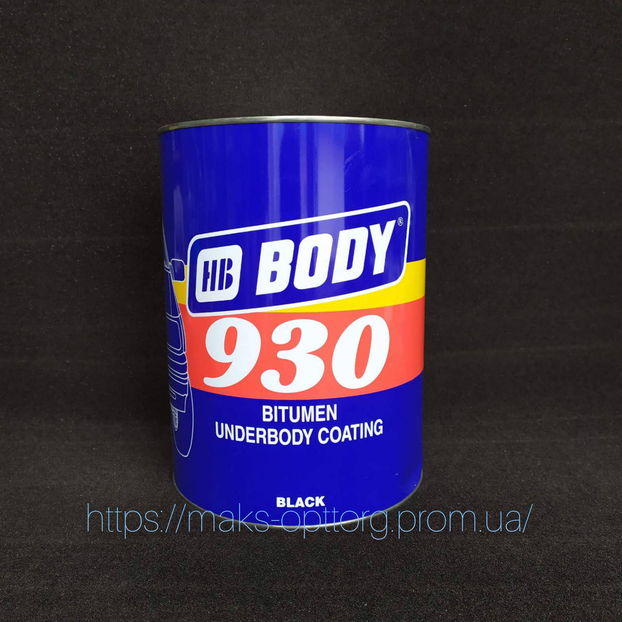

Каучуко-битумная мастика Body 930; 5 кг, черная, Черный