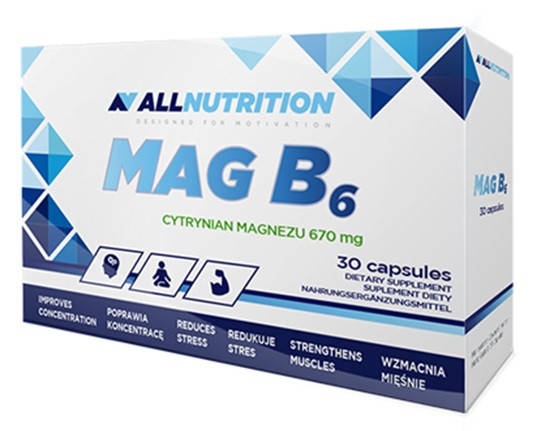 

Магния цитрат AllNutrition - Mag B6 670 мг (30 капсул) (срок годности до 01.11.2022)