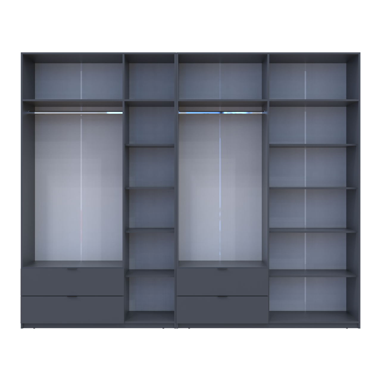 Розпашна Шафа для одягу Doros Лукас Графіт 3+4 ДСП 295х50х240 (42005125) 5