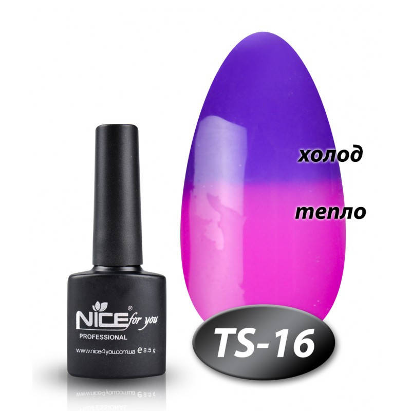 

Термо гель лак TS16 Nice for you фиолетовый розовый 8,5 мл