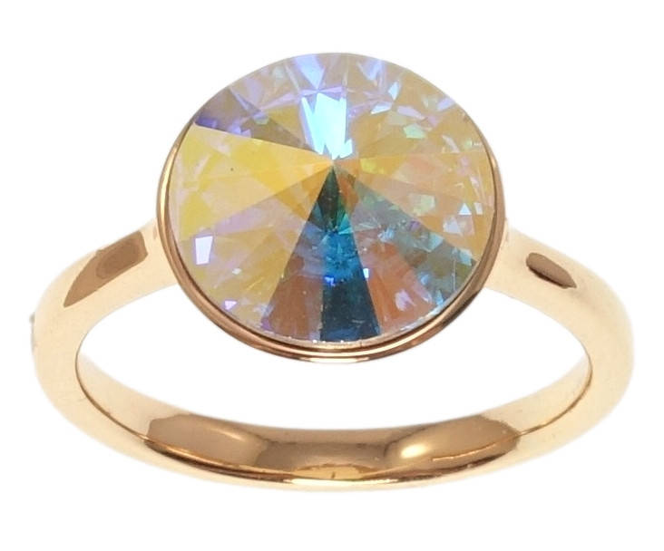

Кольцо Xuping Позолота 18K с кр-ми Swarovski "Кристалл AВ ø 11мм" р.17.5,18,19,19.5