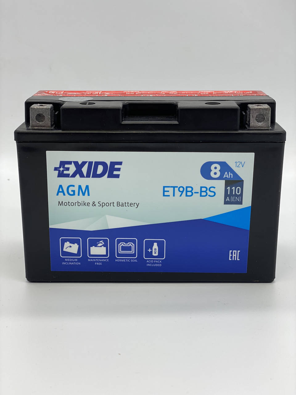 

Мото аккумулятор EXIDE ET9B-BS 8Ah