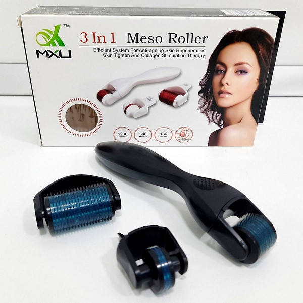 

Мезороллер (дермароллер) для лица - Meso Roller 3 в 1