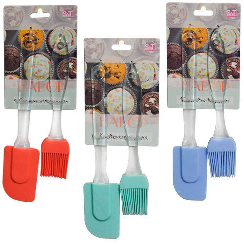 

Набор кухонных принадлежностей (лопатка 24,1см, кисточка 20,5см) SN-3200-46