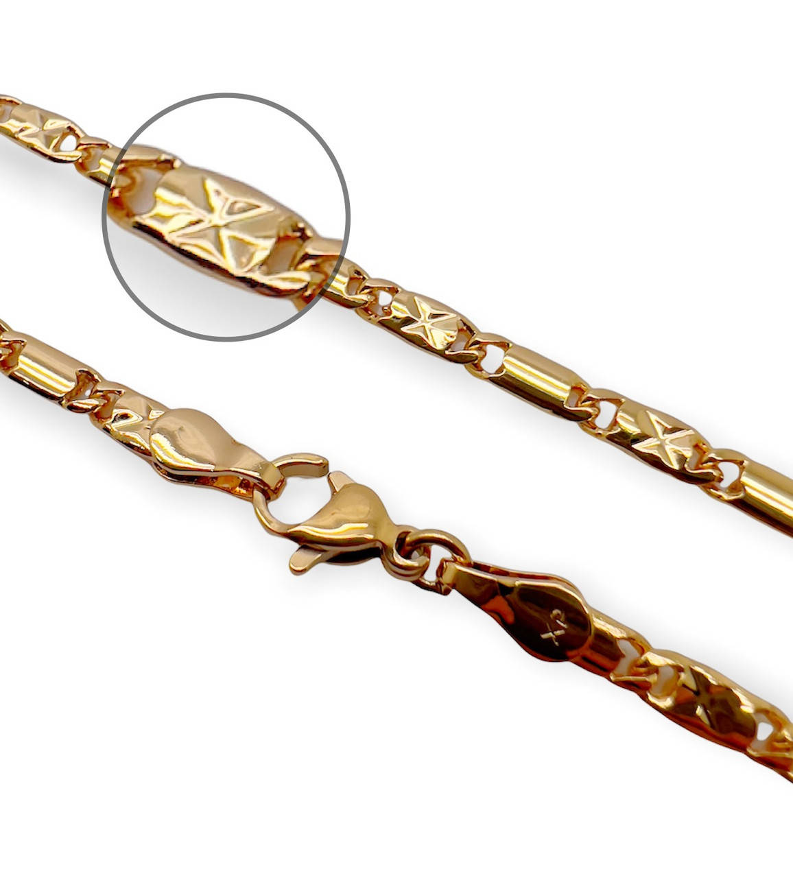 

55 см 3 мм. Цепочка ксюпинг позолоченная. 18к