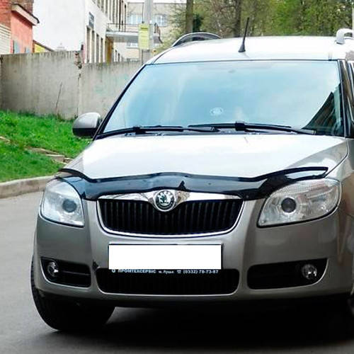 

Дефлектор капота, мухобойка Skoda Roomster 2006-2010 VIP Tuning