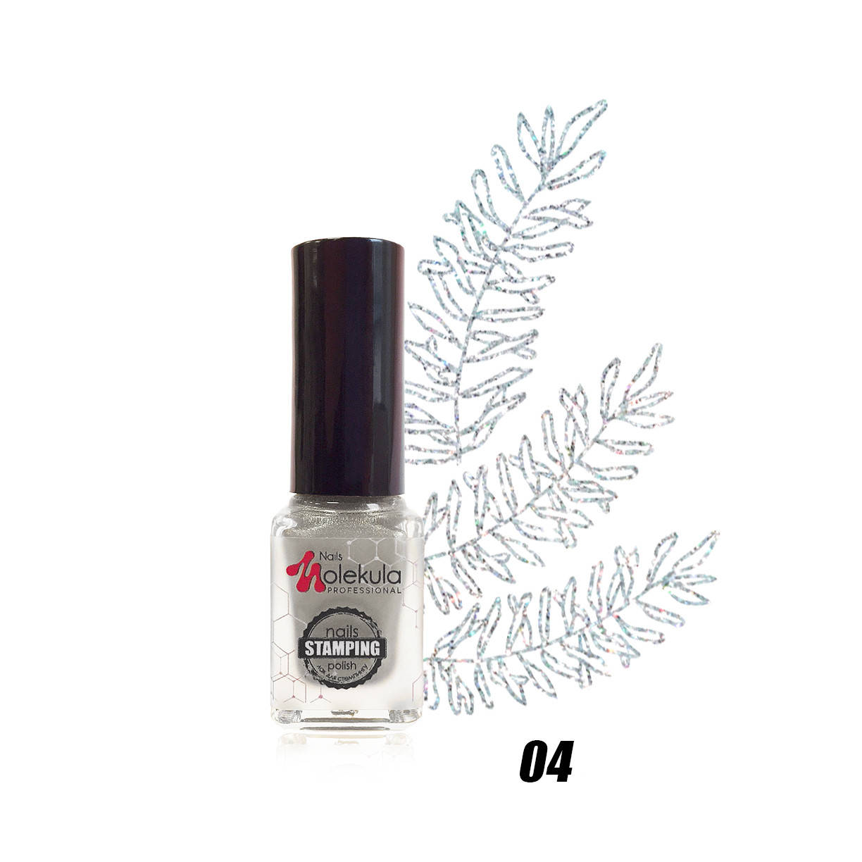 

Molekula Лак для стемпинга Nails №04 (Серебро)