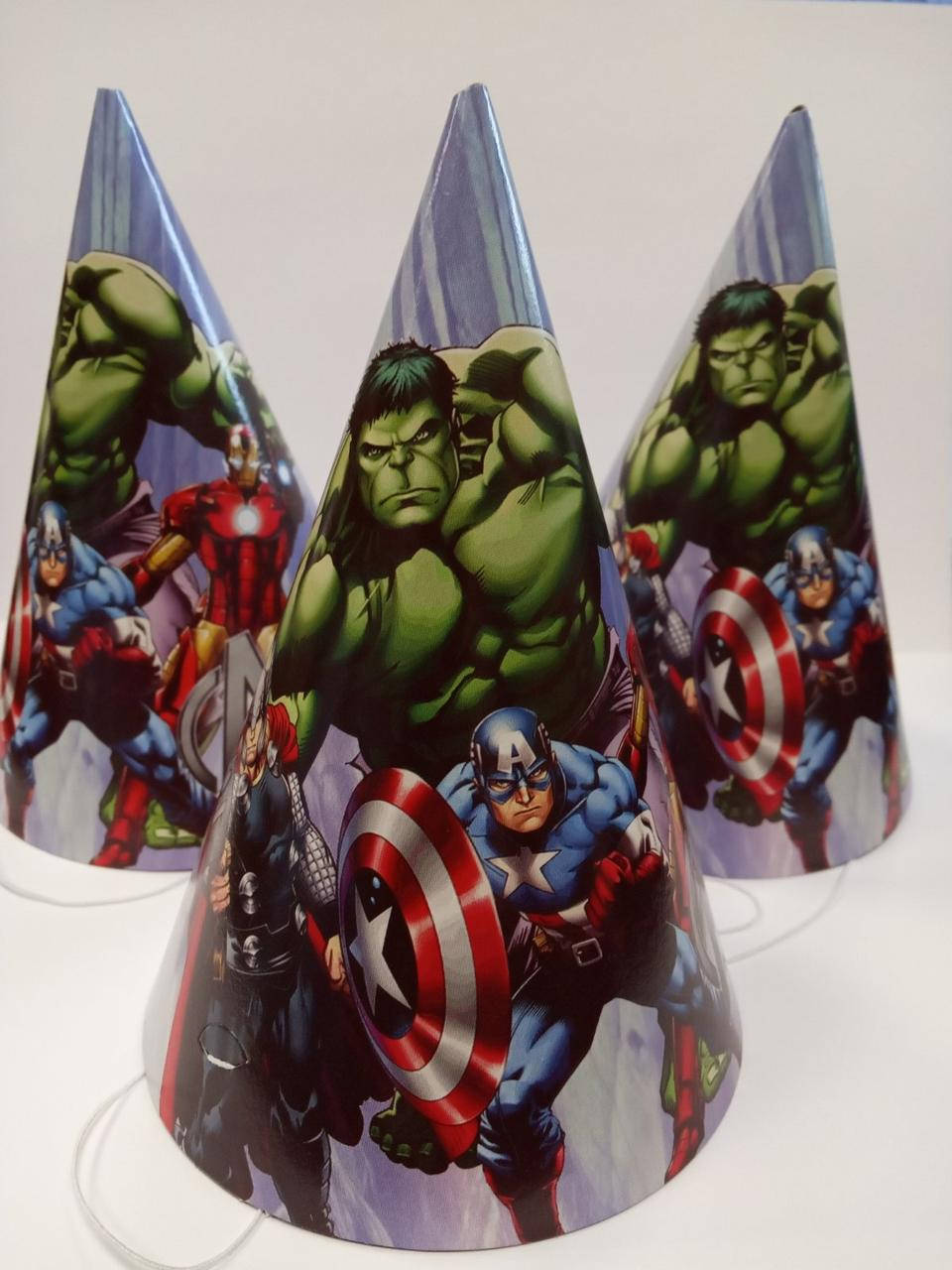 

Колпачки, Мстители/Супергерои/AVENGERS / Марвел праздничные карнавальные 16 см (1шт)-