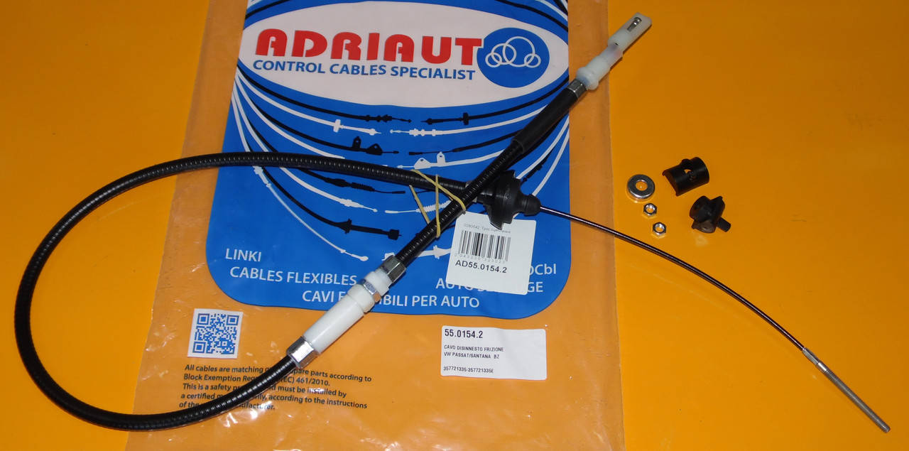 

Трос сцепления на Пассат Б3 Б4 тросик (НЕ автомат) длина 1295/950мм VW passat b3 b4 Adriauto 55.0154.2