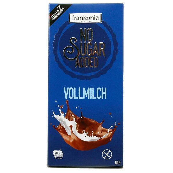 

Молочный шоколад без глютена и без сахара No Sugar Added Vollmilch Frankonia 80 г