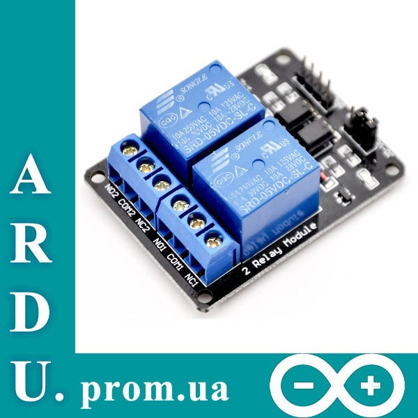 

Модуль реле 2 канала, 2-канальный модуль, 5V для Arduino PIC AVR [#K-4]