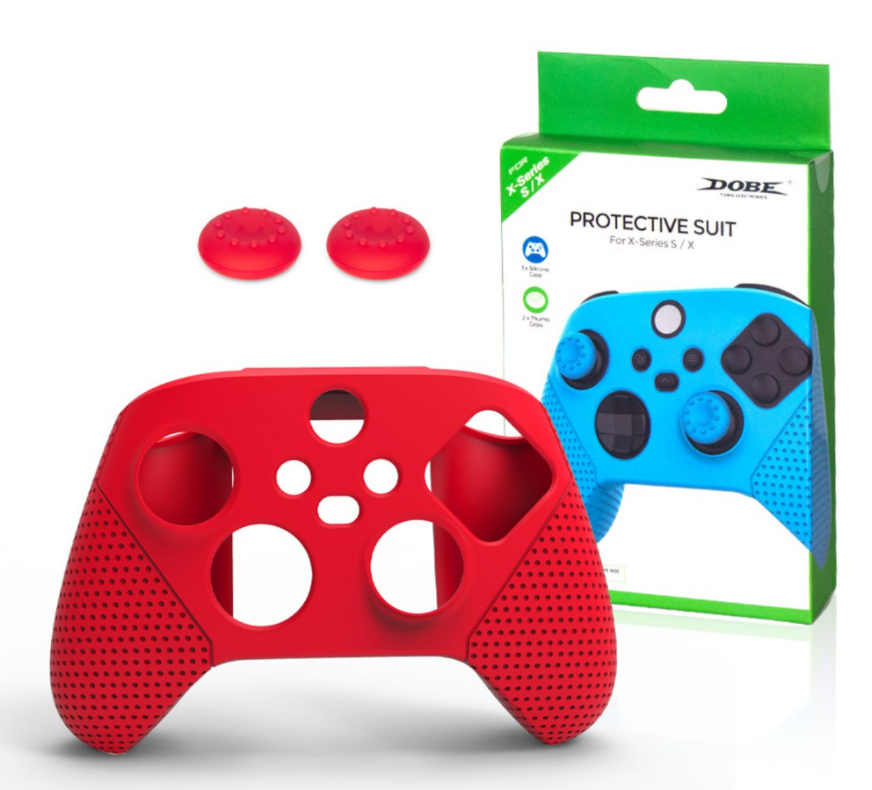 

Силиконовый чехол DOBE + накладки для геймпада Xbox Series S | X Red