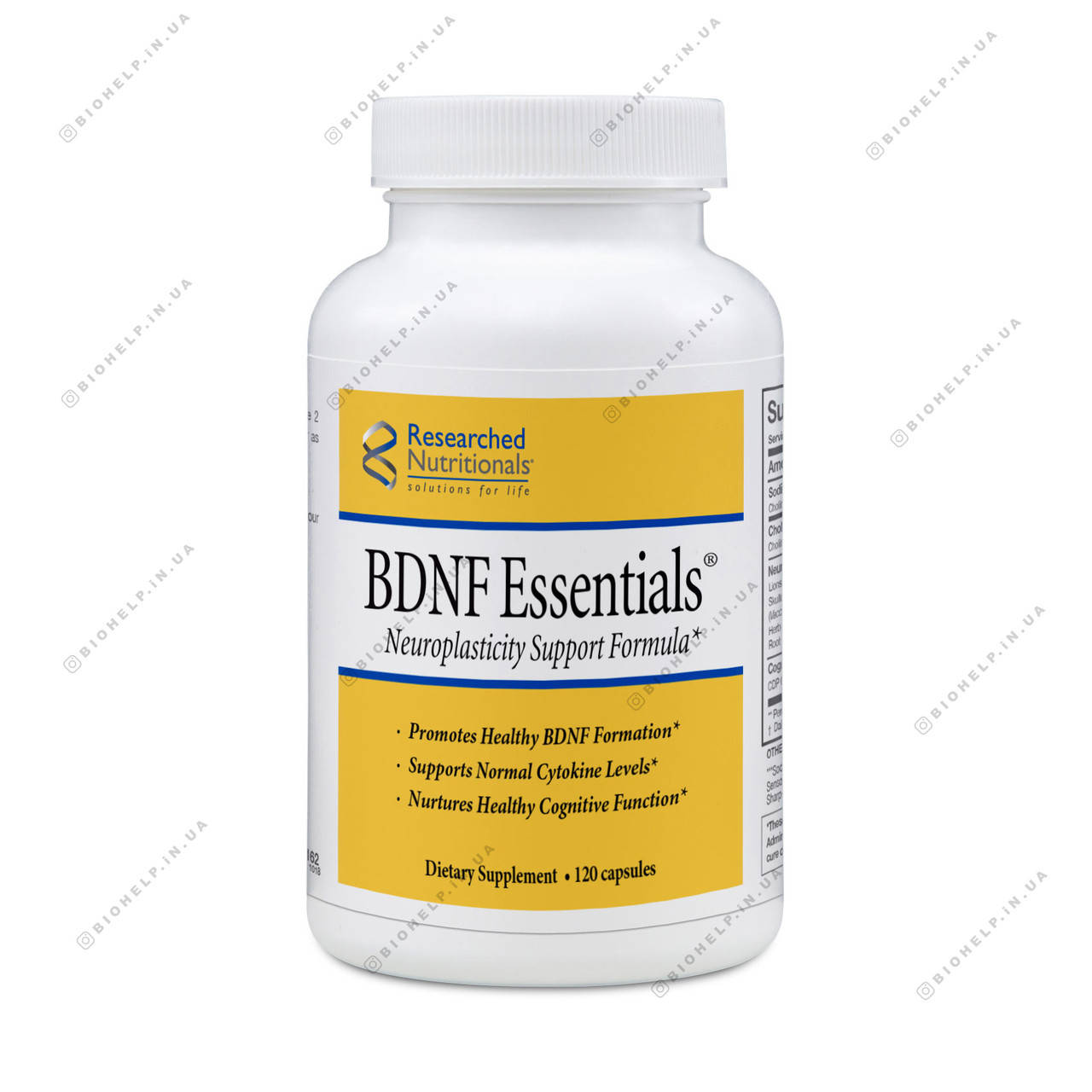 

BDNF Essentials, Формула поддержки нейропластичности 120 капс. Researched Nutritionals