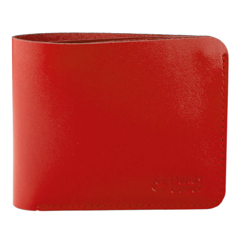

Портмоне женское кожаное без монетницы на кнопке HC-501 красное, Красный