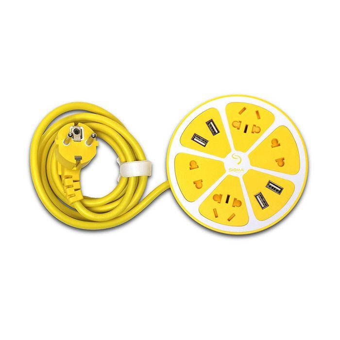 

Сетевой фильтр-удлинитель Sigma mobile Smart Fruit PS-44 Lemon